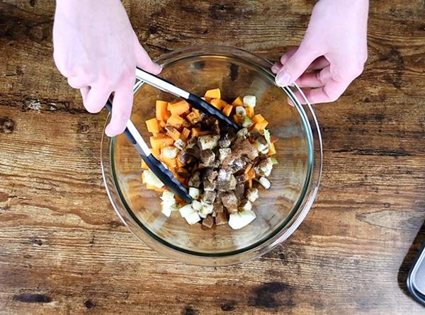 Butternut Squash Apple Bruschetta - Step 1